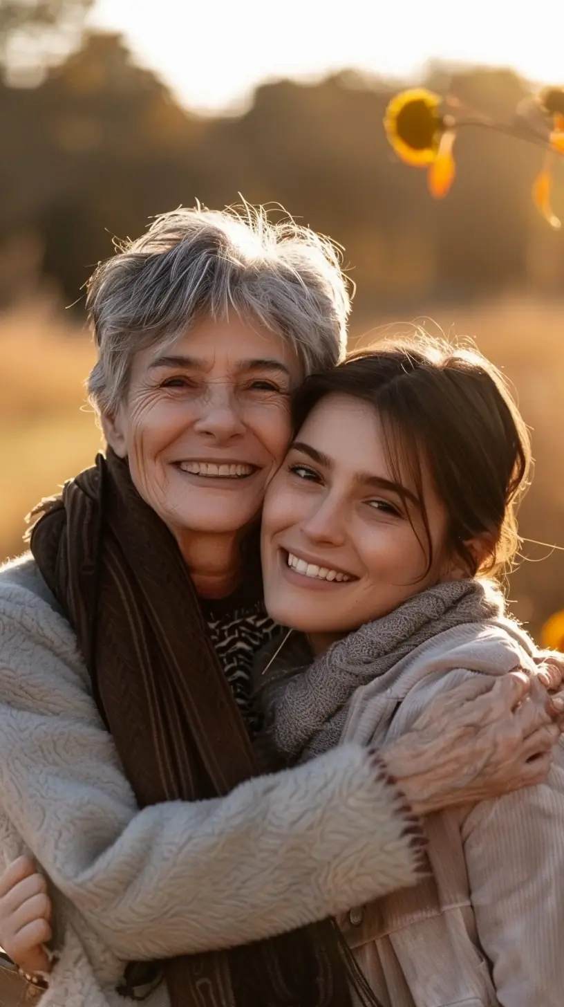 Two adults together before the bowl haircut edit